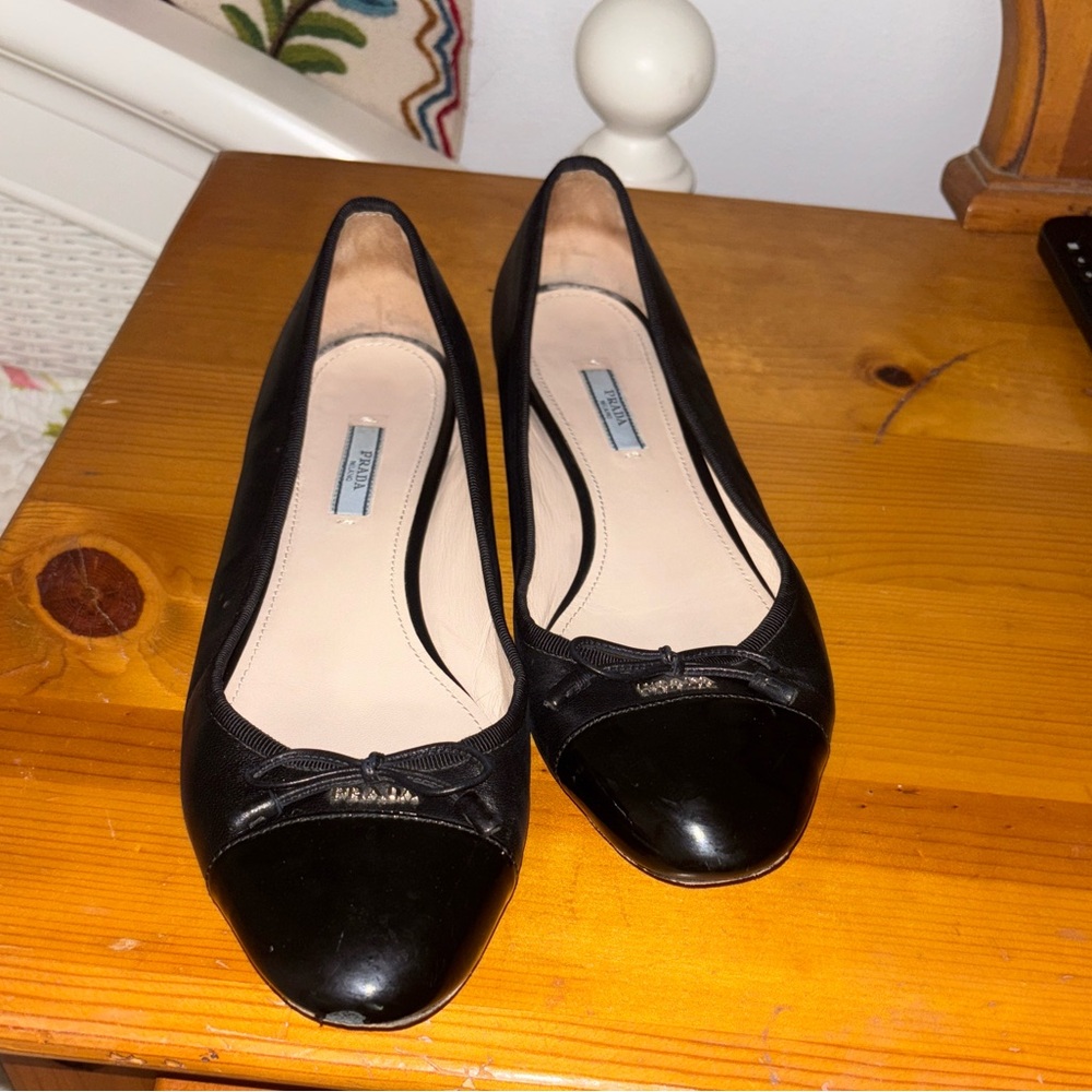 Prada Glossy Black Women's ballerina flats